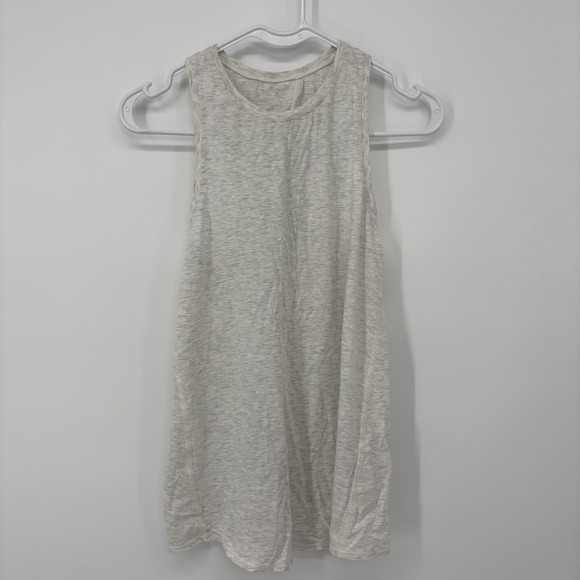 lululemon athletica Tops - Lululemon Tie It Back Tank Top Gray Women's Size 4/6 Logo Sleeveless *Read Desc